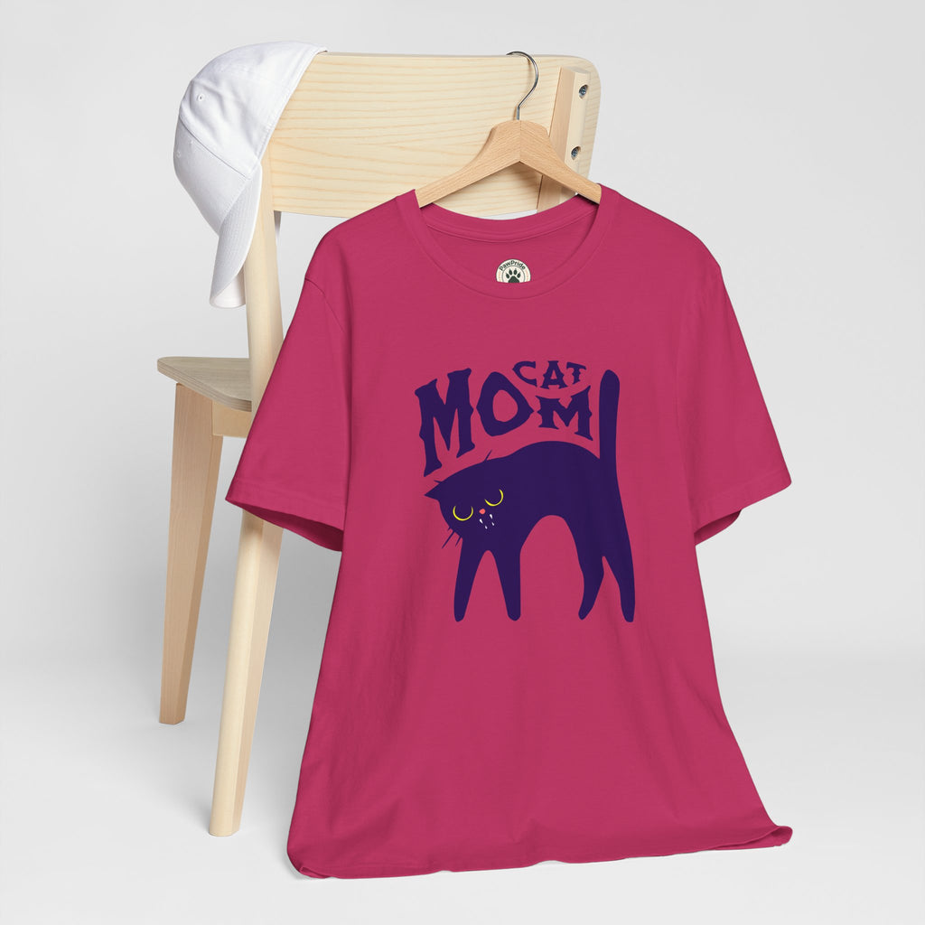 Cat Mom Graphic Tee — Cute Black Cat Illustration
