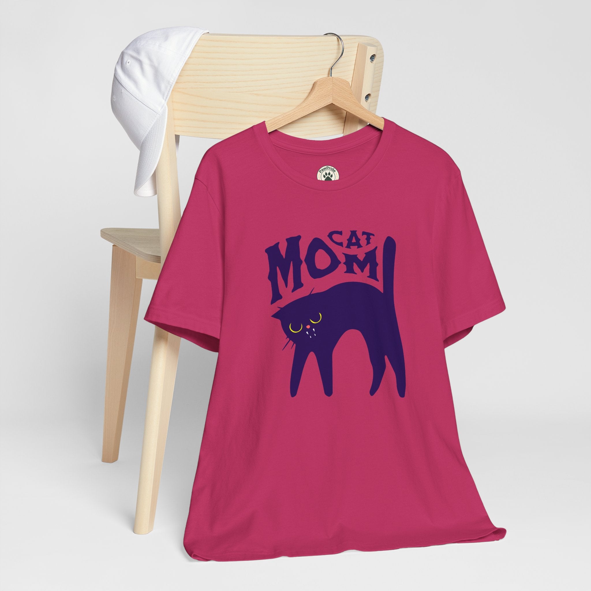 Cat Mom Graphic Tee — Cute Black Cat Illustration