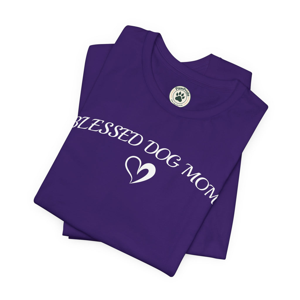 Blessed Dog Mom T-Shirt — Women’s Dog Lover Tee with Heart