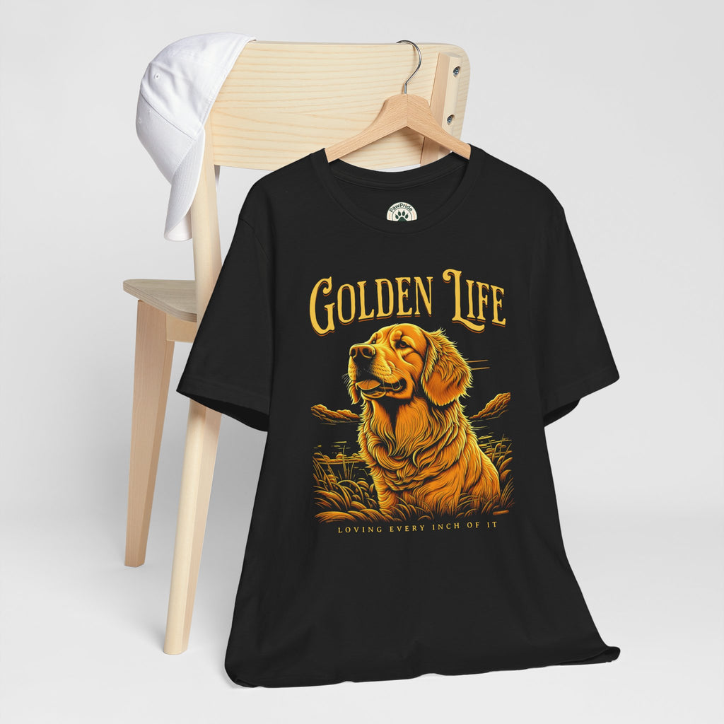 Golden Life Golden Retriever T-Shirt — "Golden Life" Graphic Tee for Dog Lovers