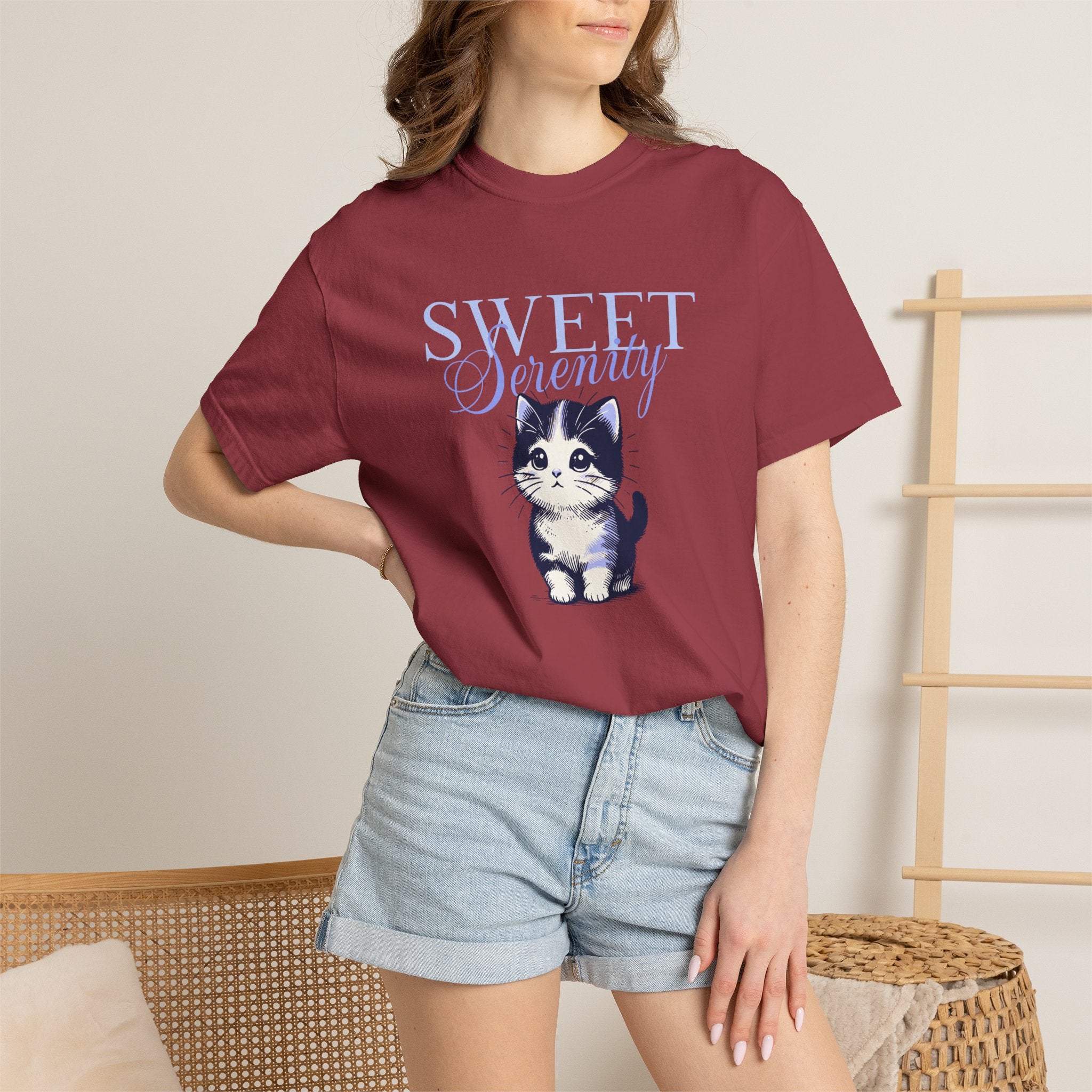 Sweet Scently Cat T‑Shirt — Cute Vintage Kitten Graphic Tee
