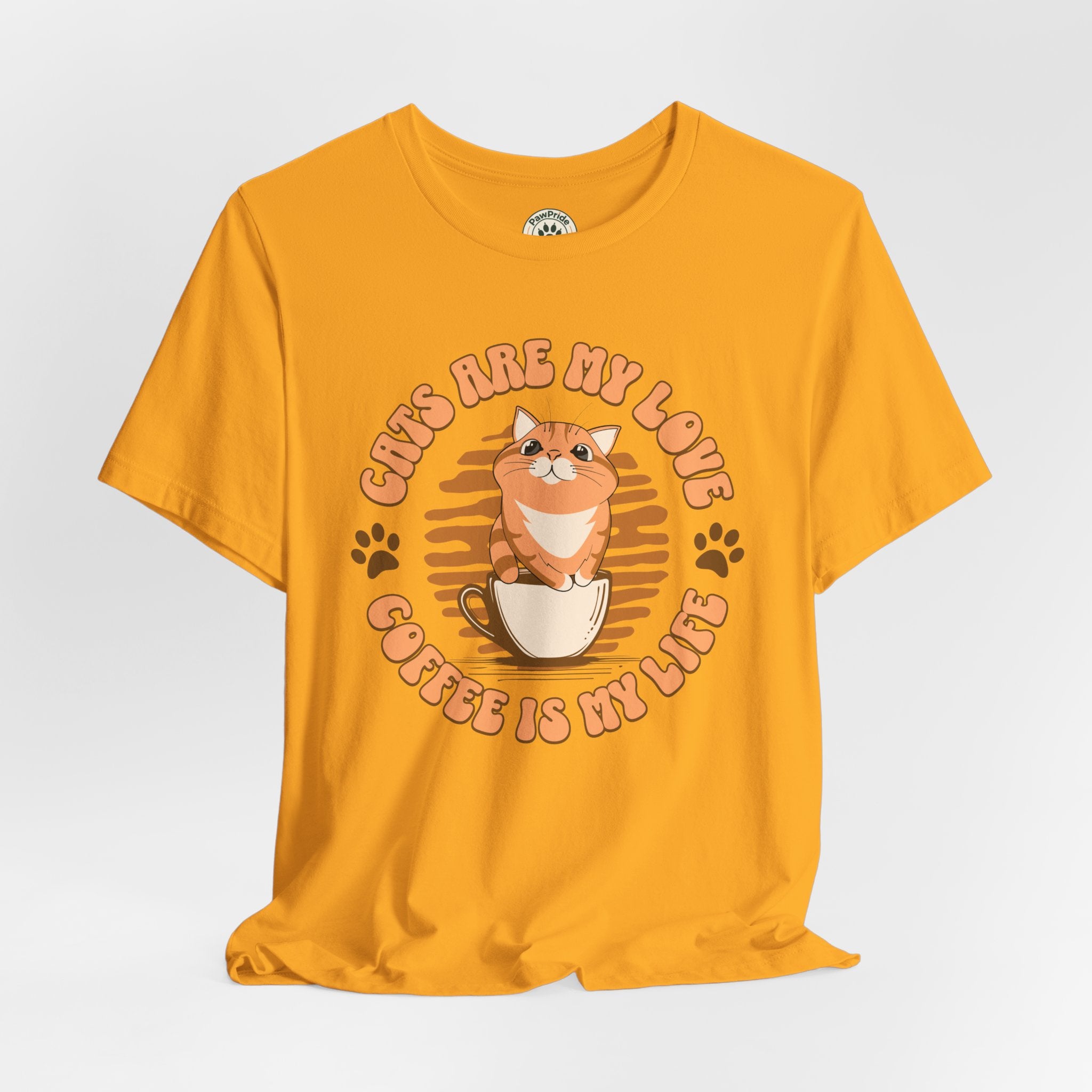 Cat & Coffee Tee — "Cats Are My Love, Coffee Is My Life" Cute Graphic T‑Shirt