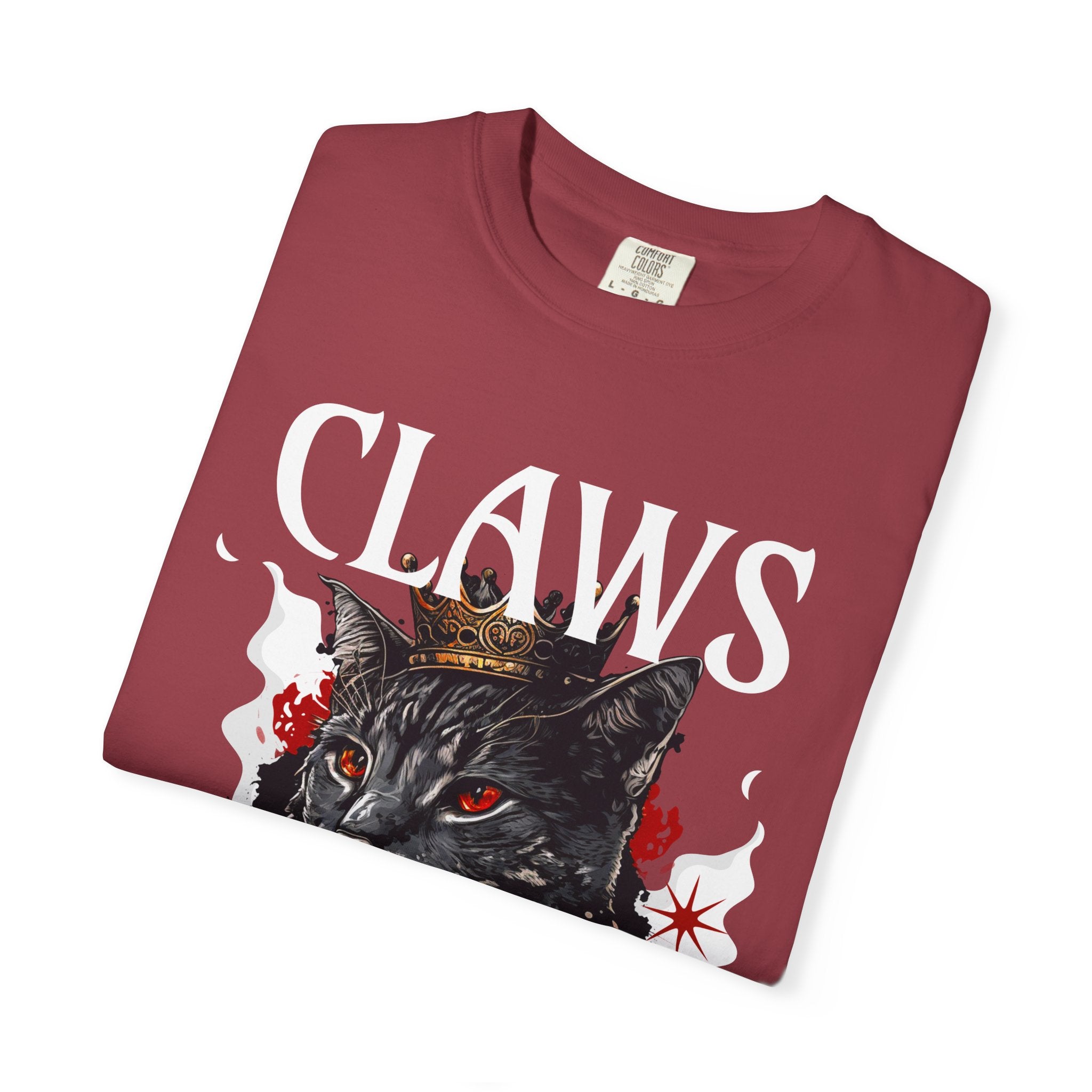 Claws Black Cat Graphic T-Shirt — Gothic Vintage Cat Tee
