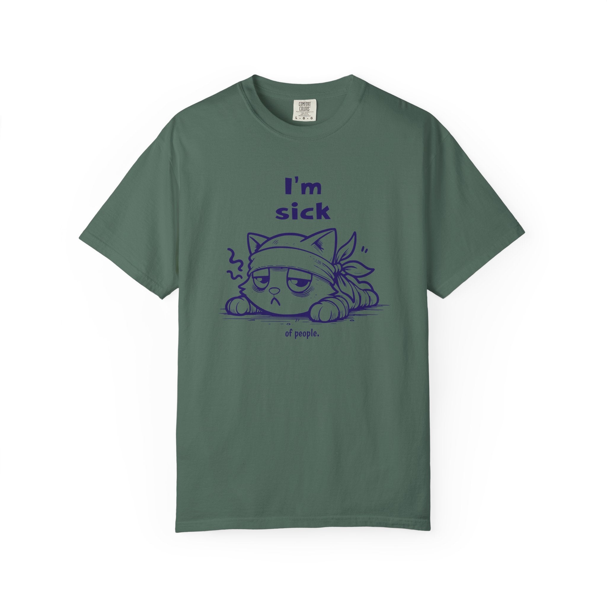 T-Shirt — “I’m Sick of People” Cute Grumpy Cat Graphic Tee