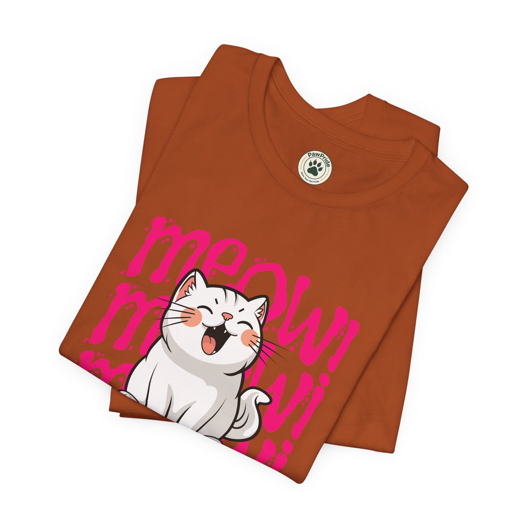 Meow Cat Graphic Tee — Cute Kawaii Cat "MEOW!" Shirt