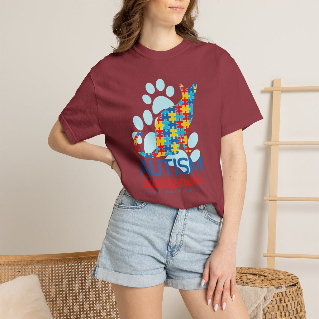 Autism Awareness Puzzle Cat T-Shirt — Support & Awareness Tee