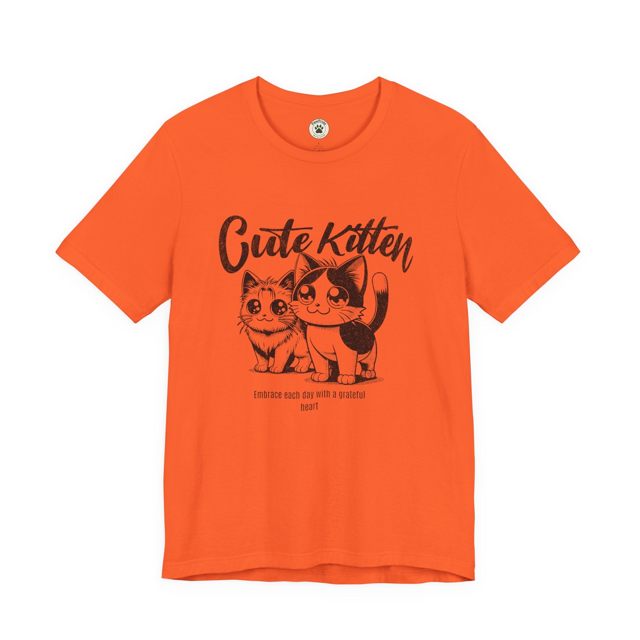 Cute Kitten T-Shirt — Vintage Black & White Cat Graphic Tee