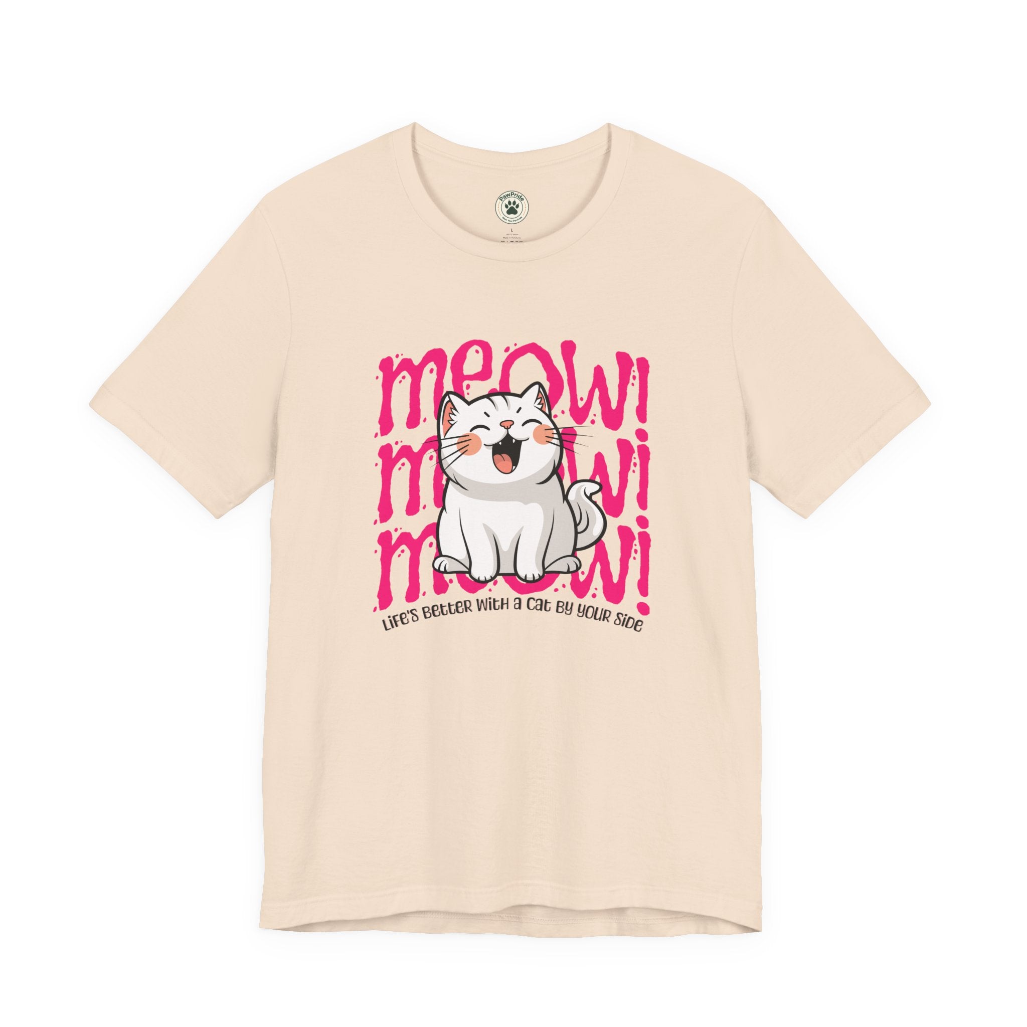 Meow Cat Graphic Tee — Cute Kawaii Cat "MEOW!" Shirt