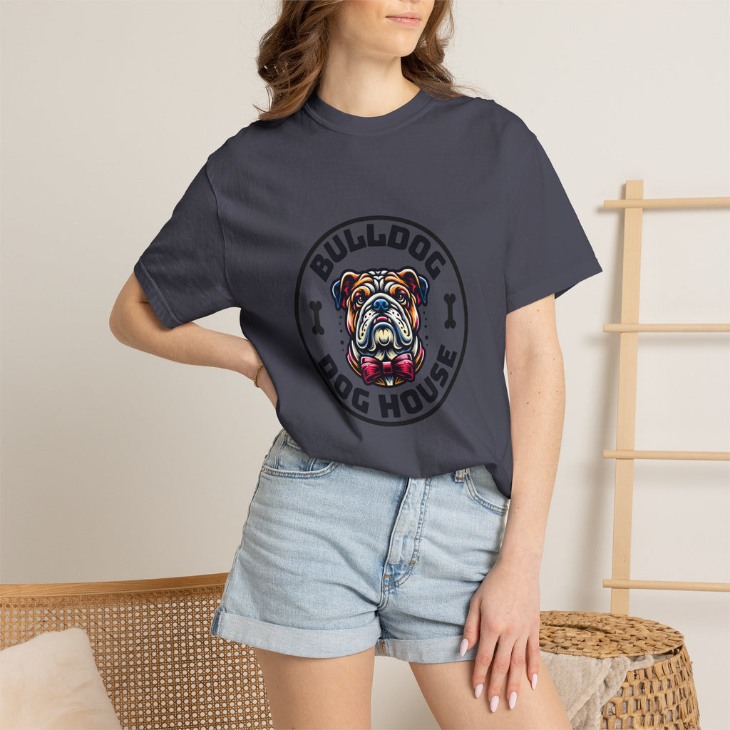 Bulldog Dog House T-Shirt — Vintage Bulldog Logo Tee