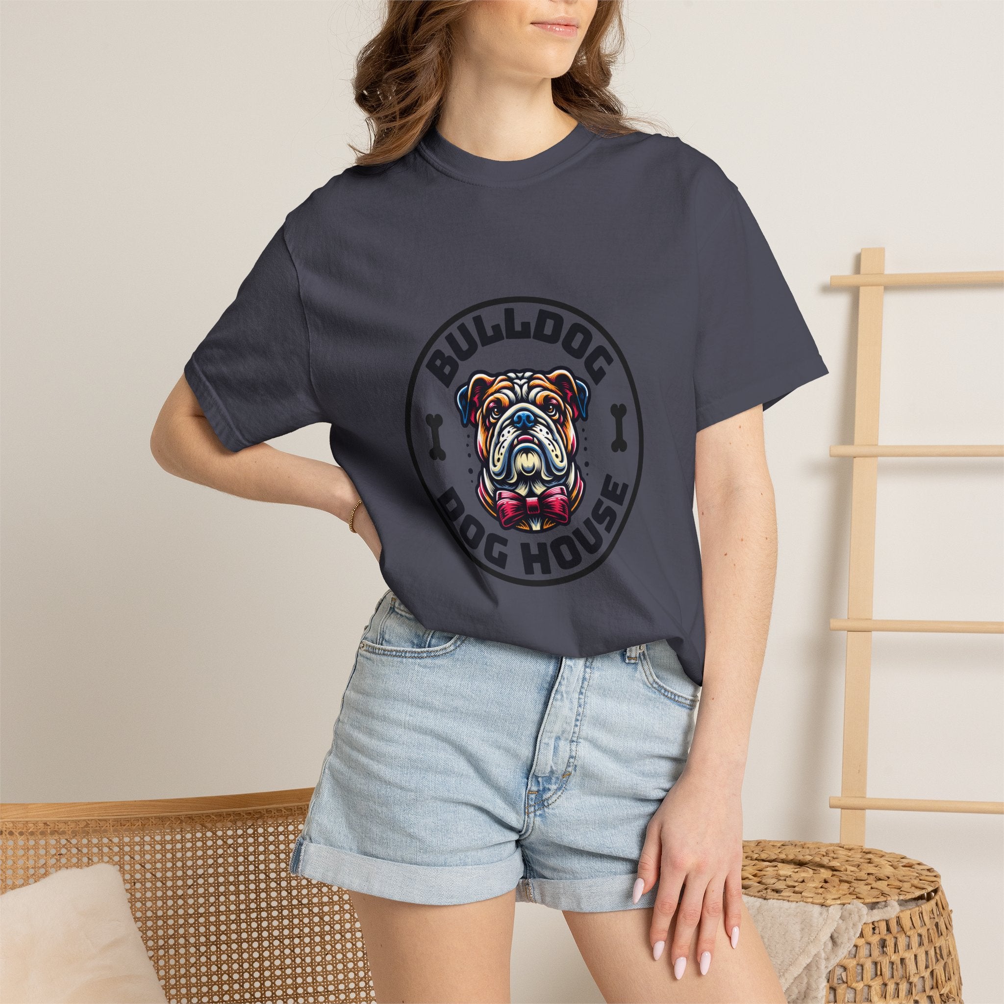 Bulldog Dog House T-Shirt — Vintage Bulldog Logo Tee