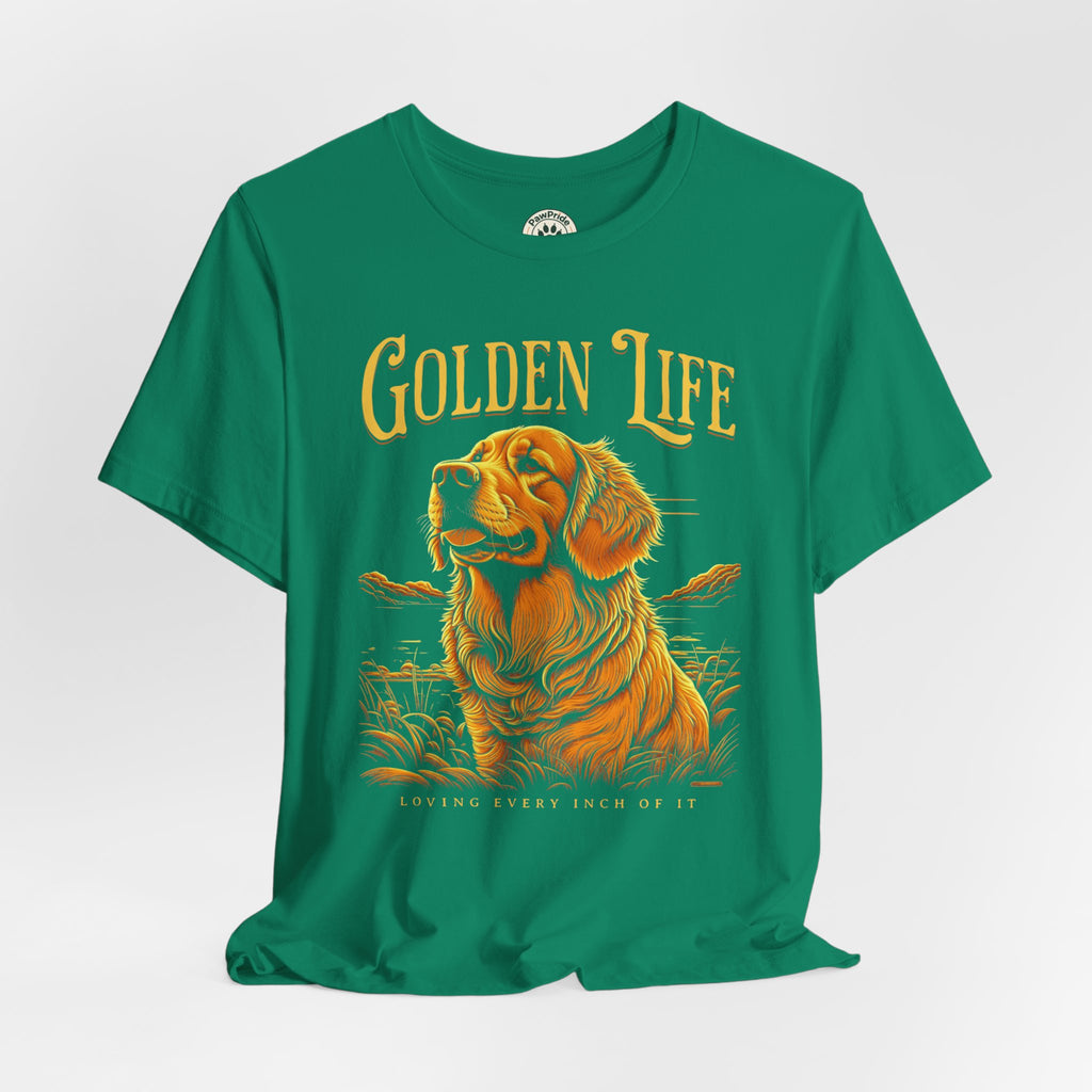 Golden Life Golden Retriever T-Shirt — "Golden Life" Graphic Tee for Dog Lovers