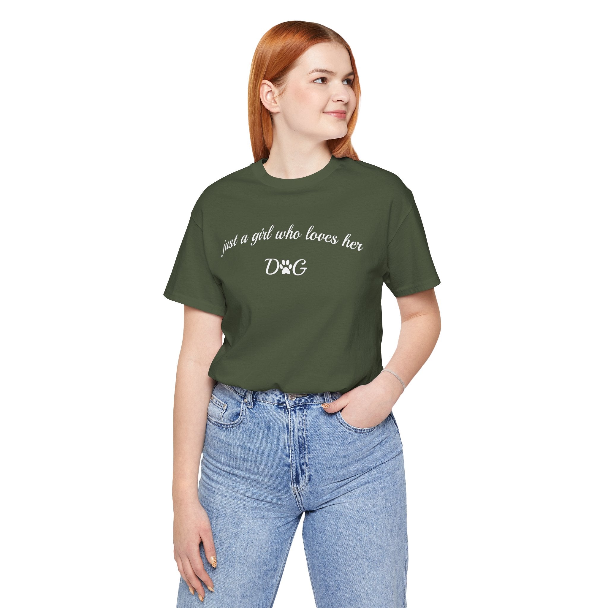 Just a Girl Who Loves Her Dog T-Shirt — Cute Dog Lover Tee