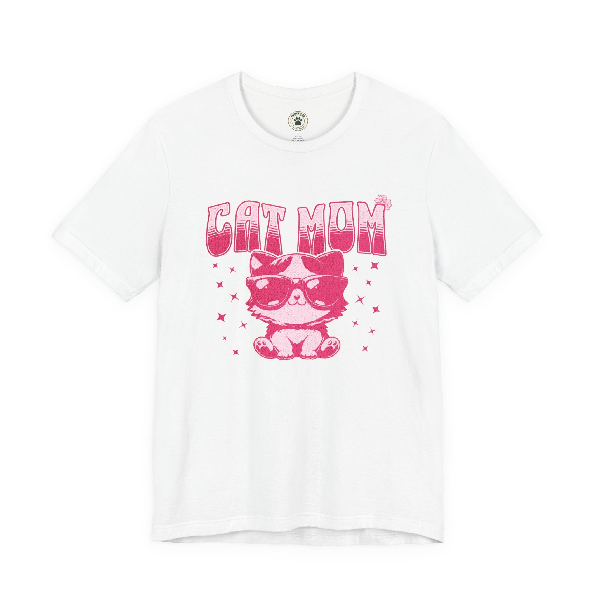 Cat Mom T-Shirt — Pink Cute Cat Graphic Tee