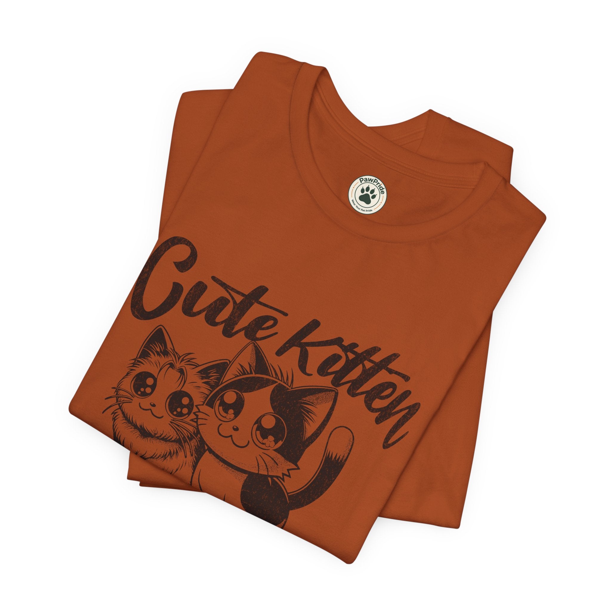 Cute Kitten T-Shirt — Vintage Black & White Cat Graphic Tee