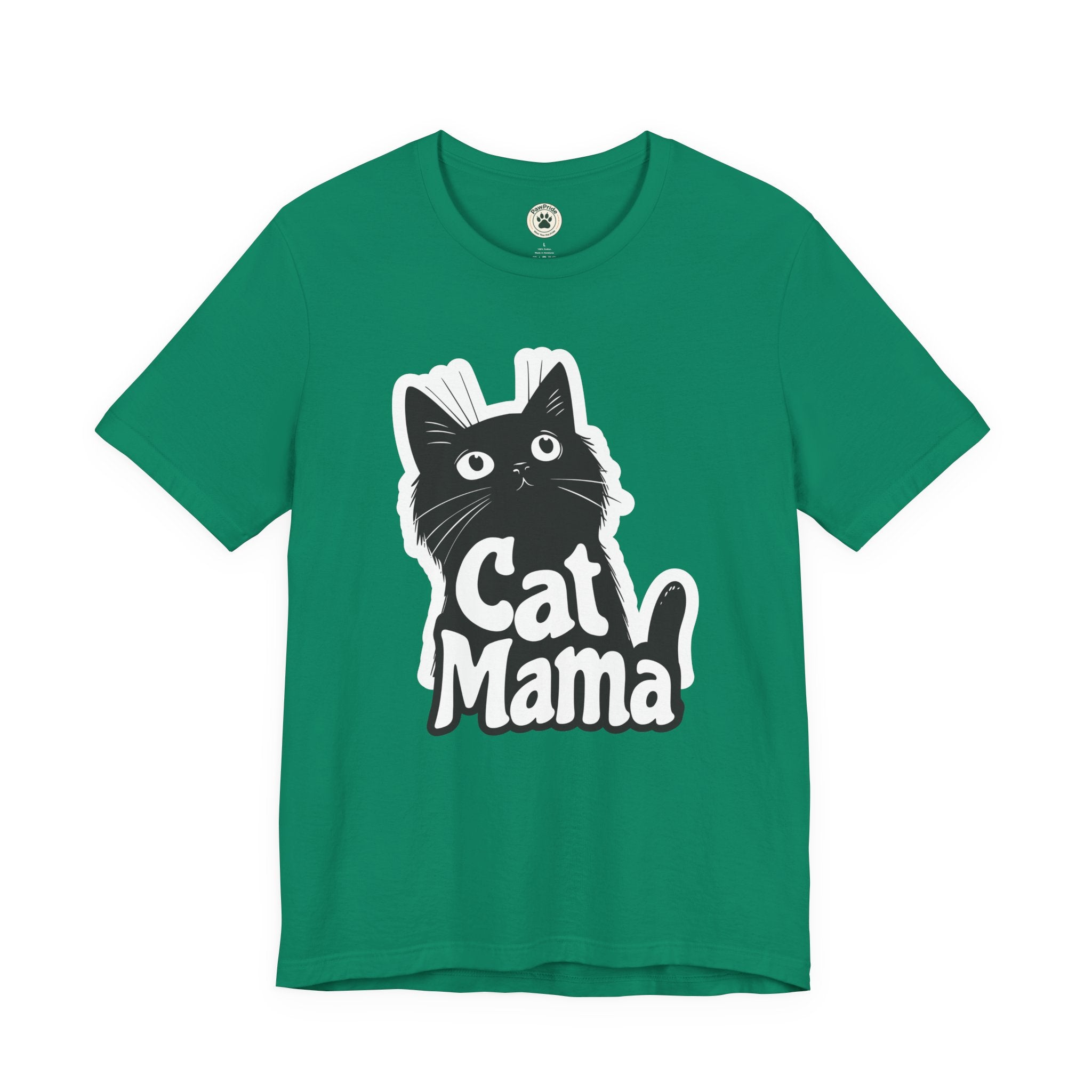 Cat Mama T-Shirt – Cute Black Cat Graphic Tee for Cat Lovers
