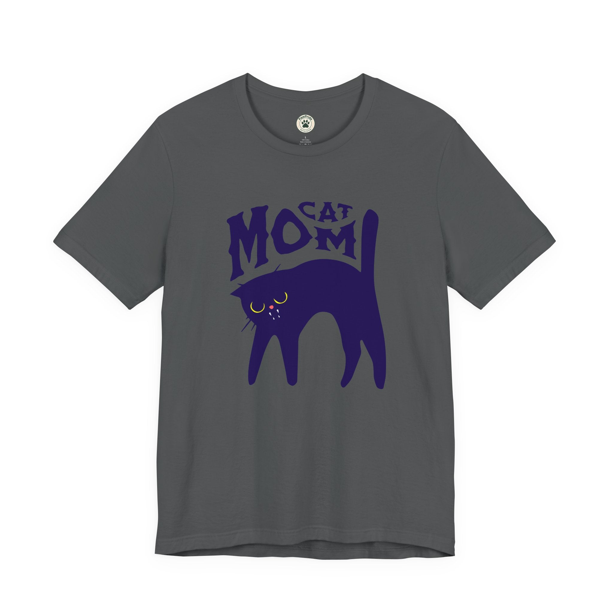 Cat Mom Graphic Tee — Cute Black Cat Illustration