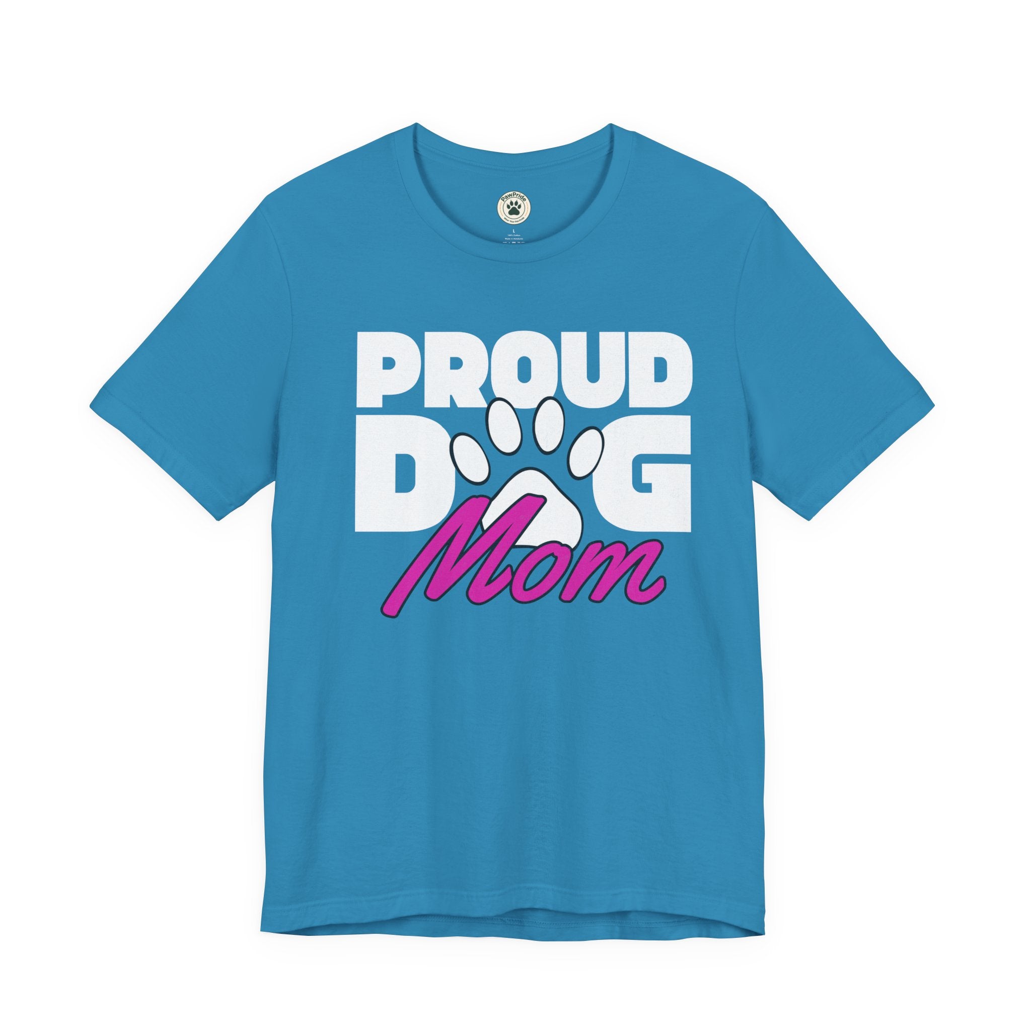 Proud Dog Mom T-Shirt – Paw Print Graphic Tee for Dog Lovers
