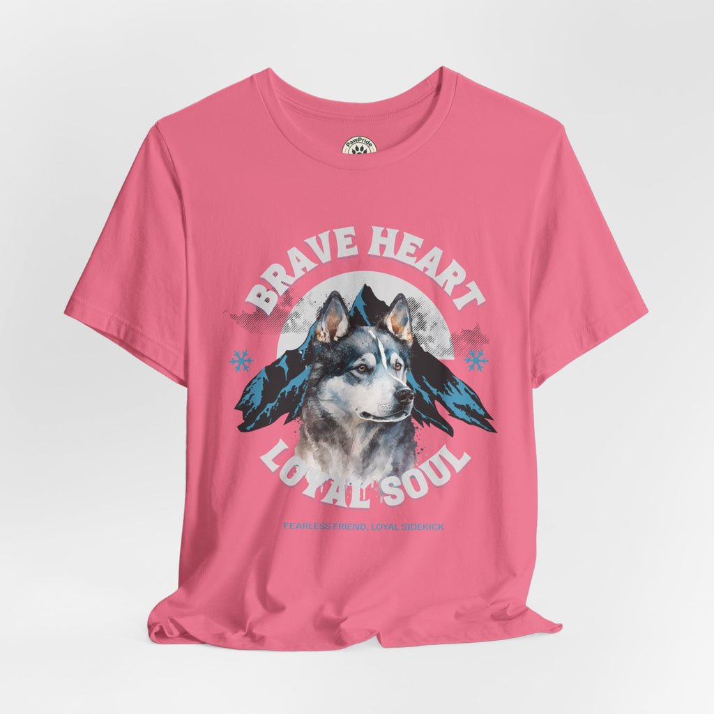 Husky T-Shirt "Brave Heart Loyal Soul" – Wildlife Mountain Graphic Tee