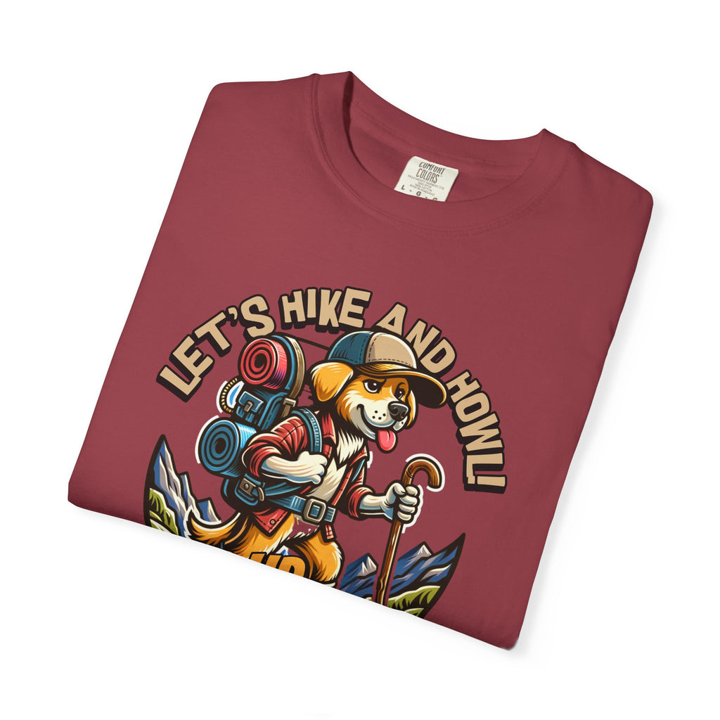 Hiking Dog T-Shirt — "Tails Up, Paws Out" Adventure Tee