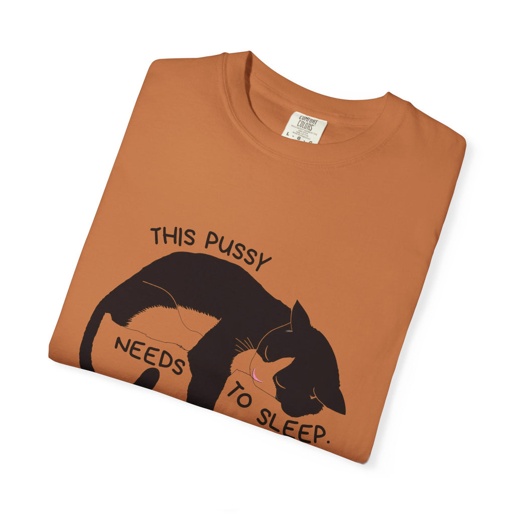 Sleepy Cat T-Shirt — "This Pussy Needs to Sleep" Graphic Tee
