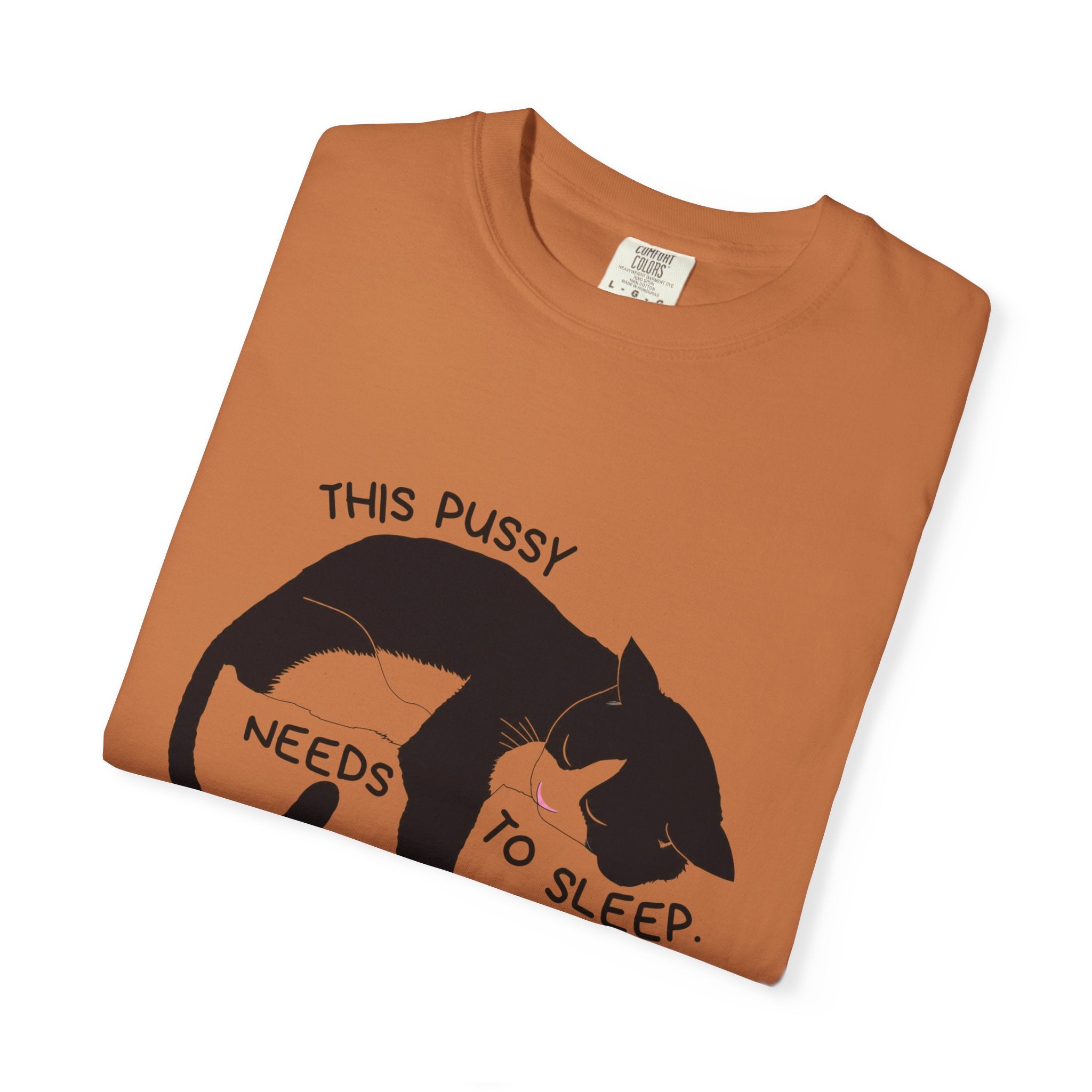 Sleepy Cat T-Shirt — "This Pussy Needs to Sleep" Graphic Tee