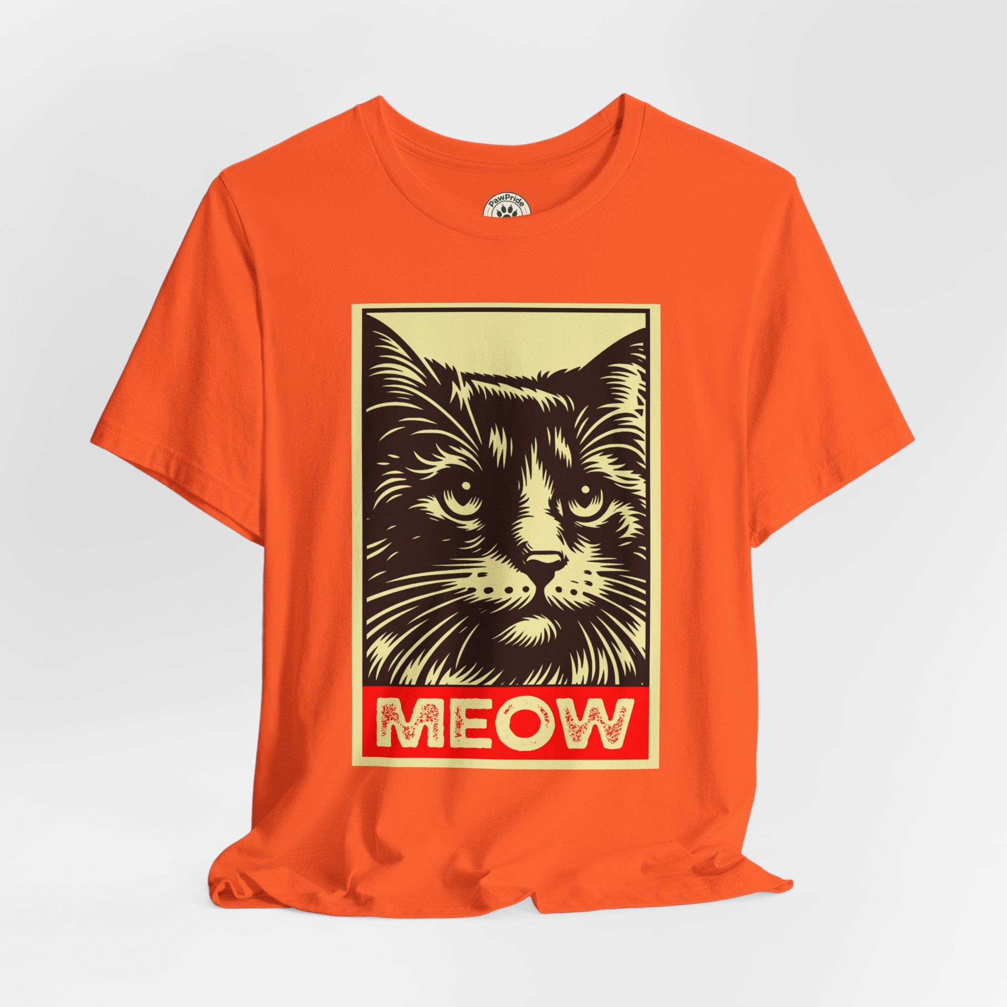 Meow Cat Portrait Tee — Graphic Cat Shirt