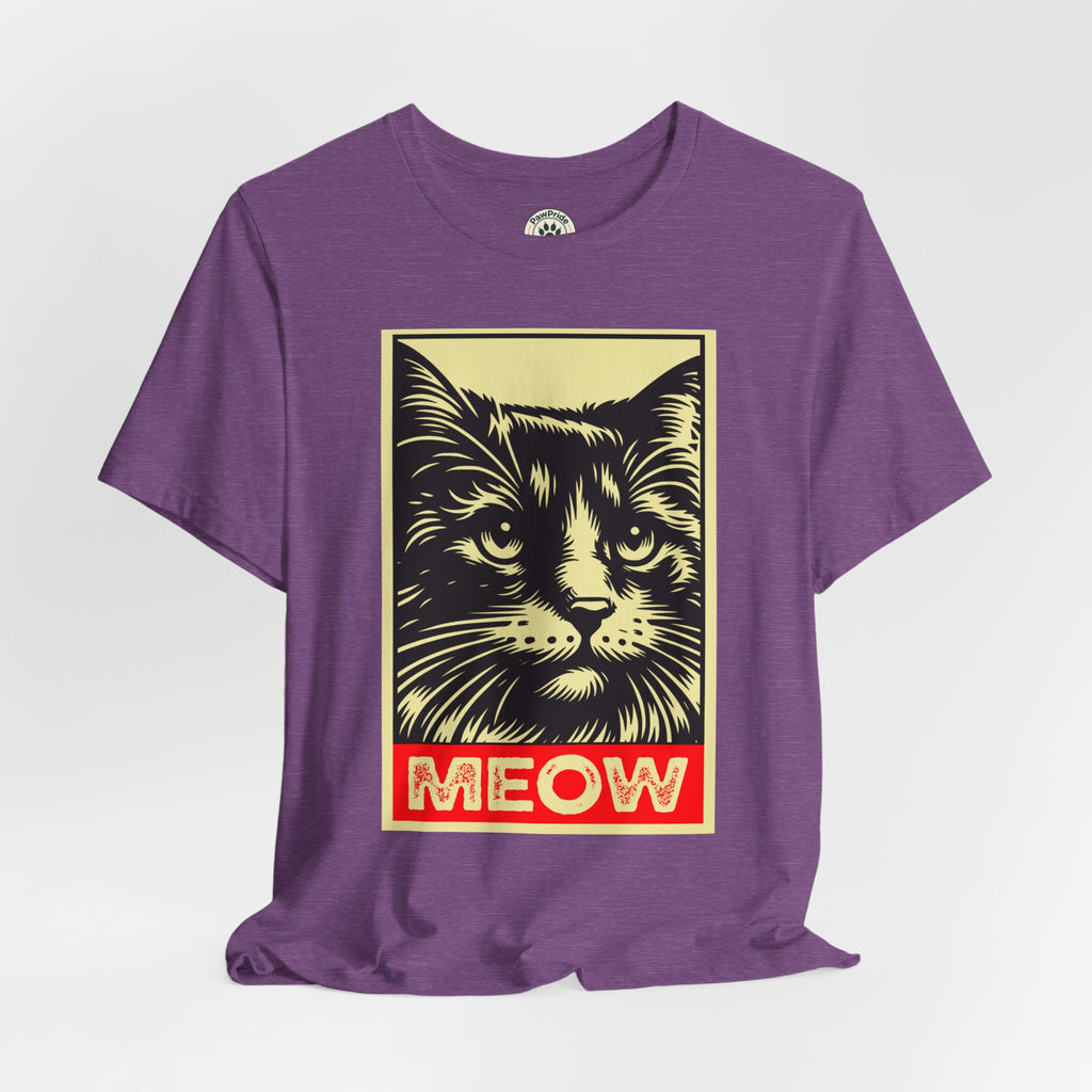 Meow Cat Portrait Tee — Graphic Cat Shirt