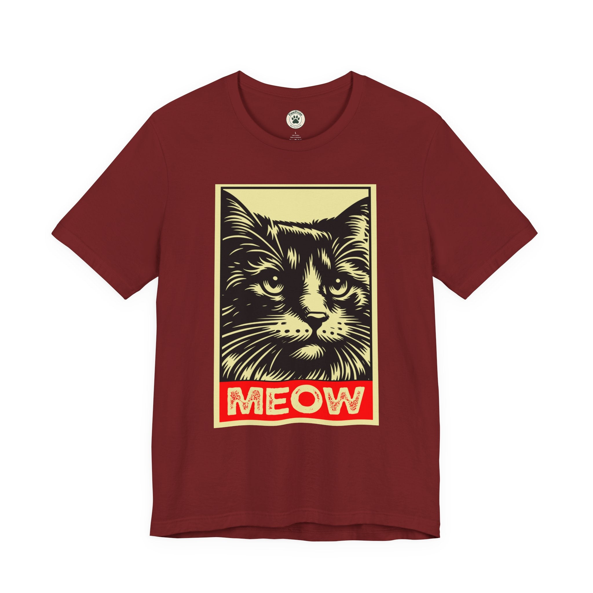 Meow Cat Portrait Tee — Graphic Cat Shirt