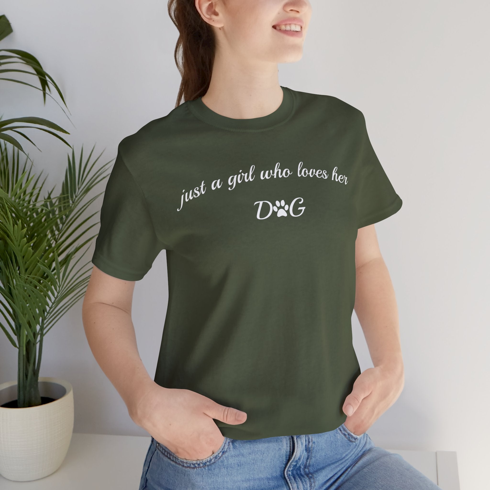 Just a Girl Who Loves Her Dog T-Shirt — Cute Dog Lover Tee