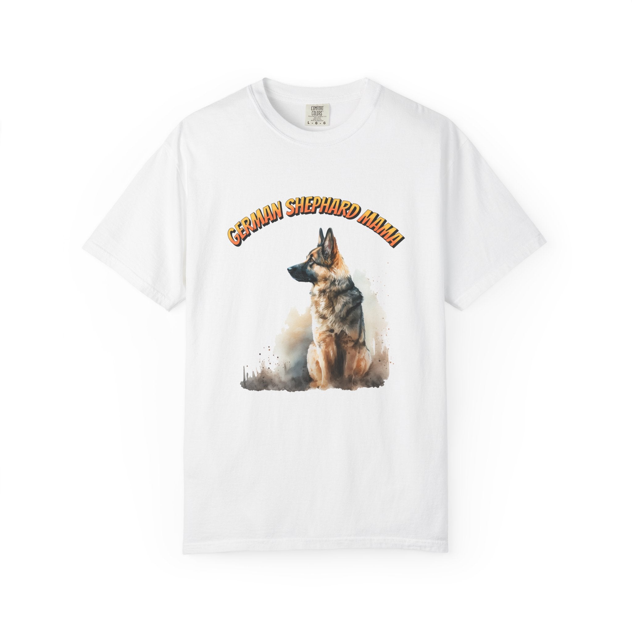German Shepherd Mom T-Shirt - Watercolor Dog Portrait Tee