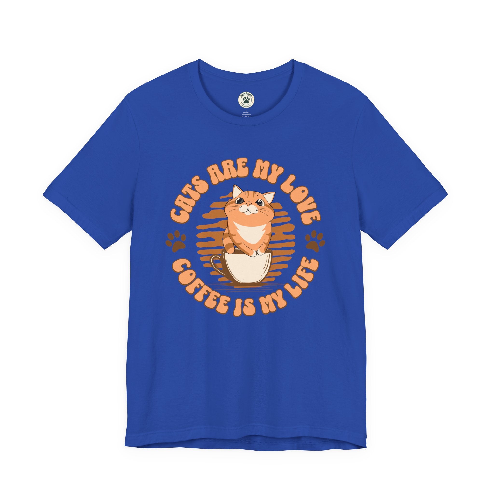 Cat & Coffee Tee — "Cats Are My Love, Coffee Is My Life" Cute Graphic T‑Shirt