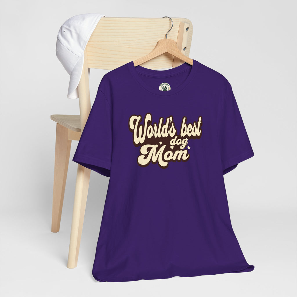 World's Best Dog Mom T-Shirt — Retro Script Pet Mom Tee