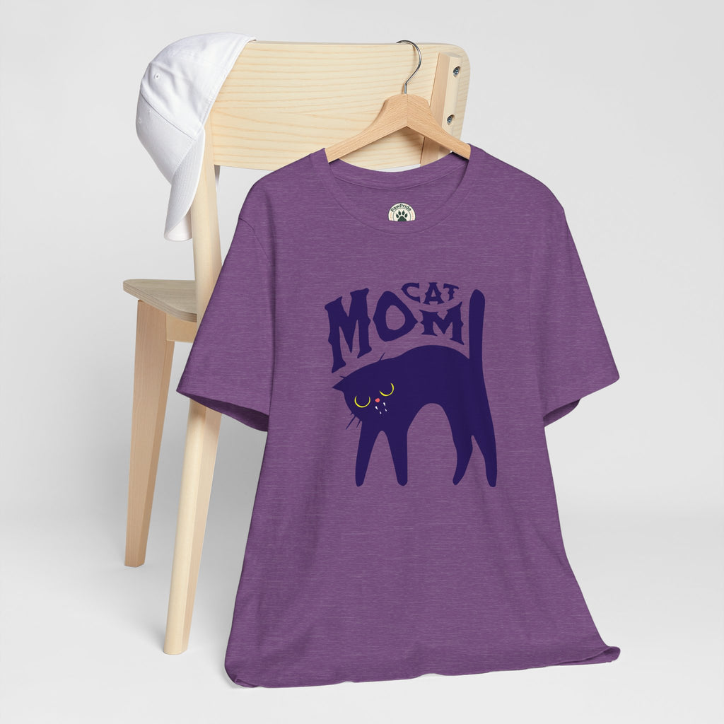 Cat Mom Graphic Tee — Cute Black Cat Illustration