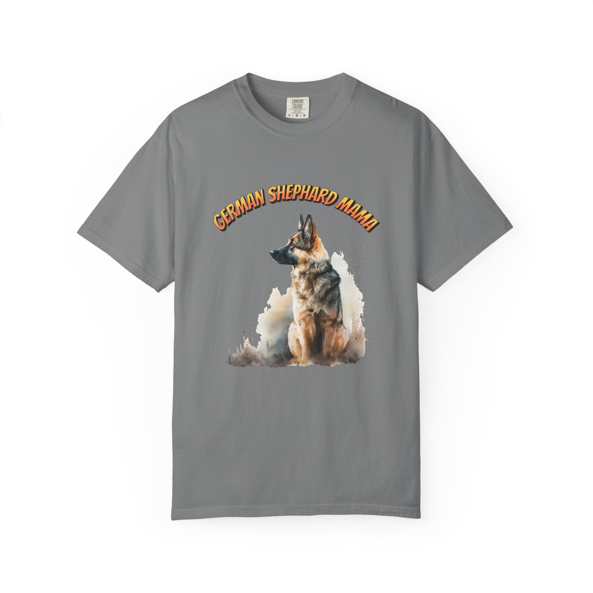 German Shepherd Mom T-Shirt - Watercolor Dog Portrait Tee