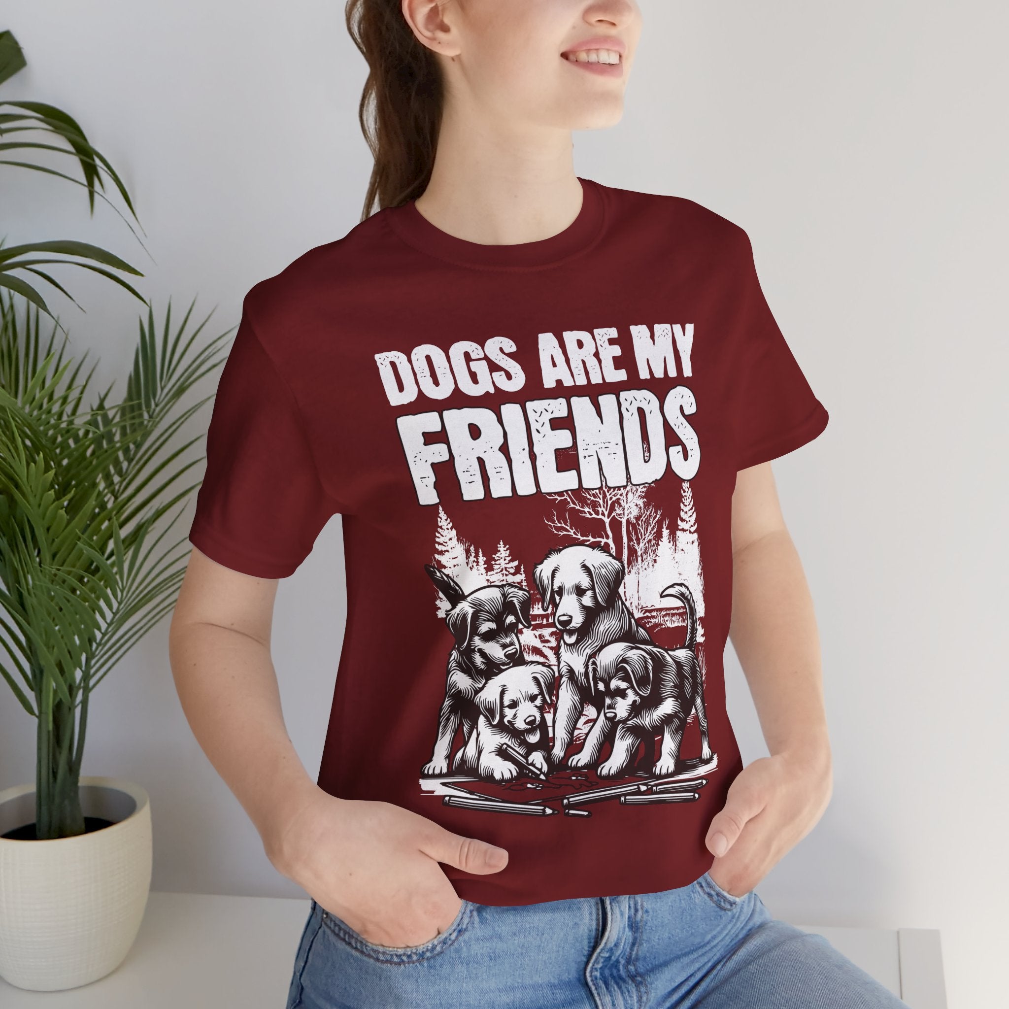Dogs Are My Friends T-Shirt — Cute Puppy Graphic Tee for Dog Lovers