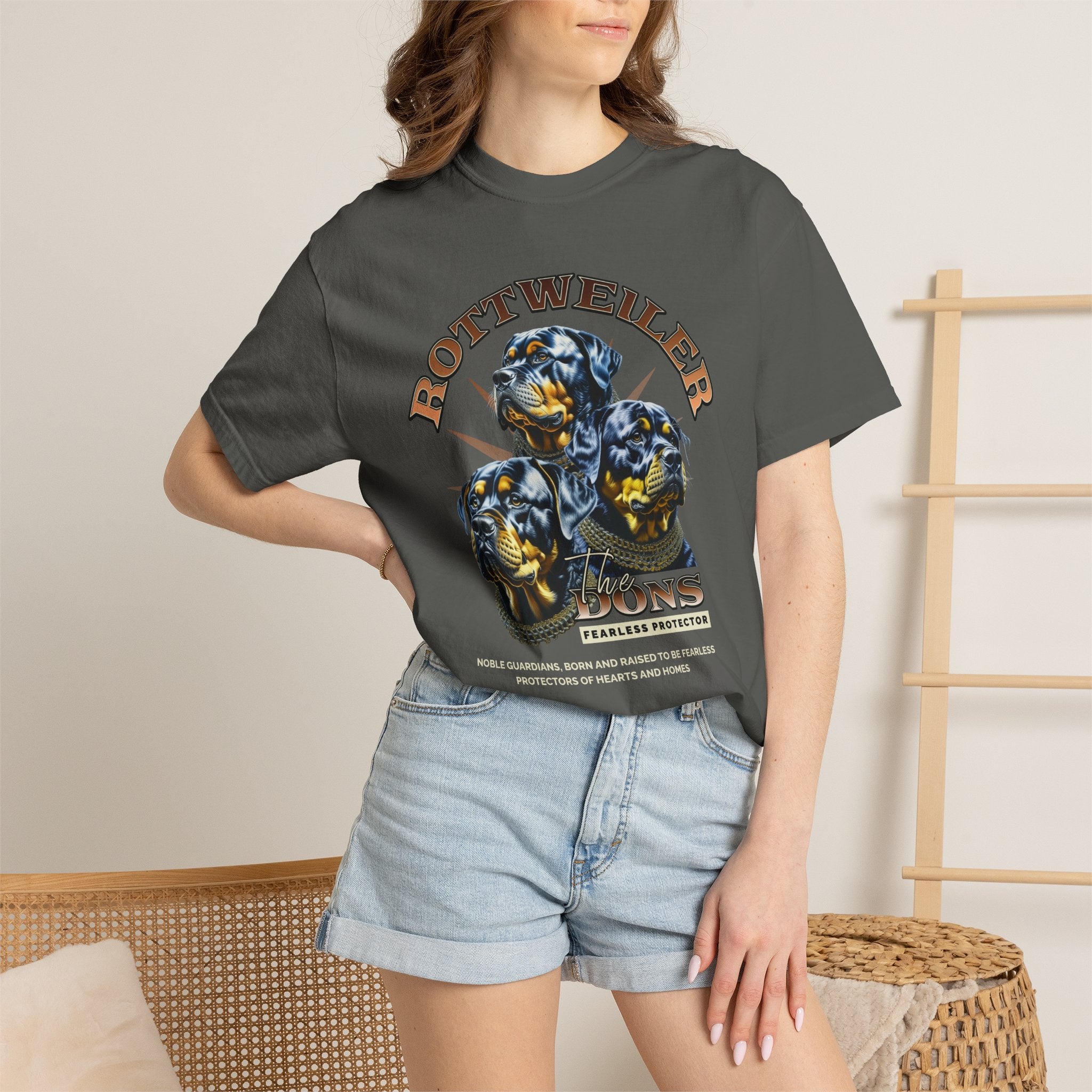 Rottweiler Guard Dog T-Shirt — Vintage Triple Rottweiler Graphic