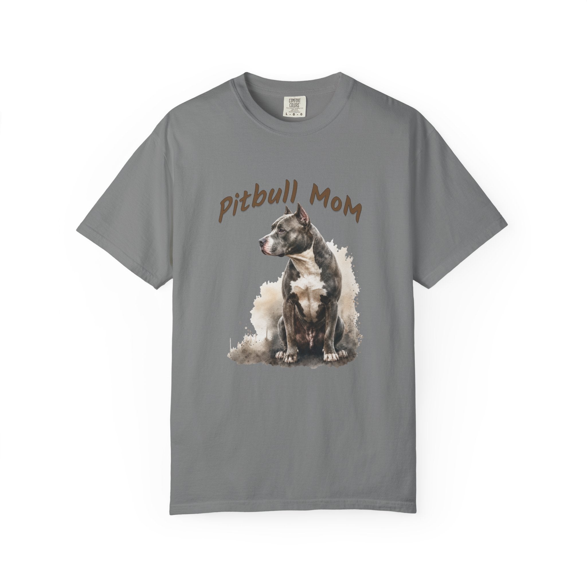 Pitbull Mom T-Shirt – Watercolor Pit Bull Shirt for Dog Lovers