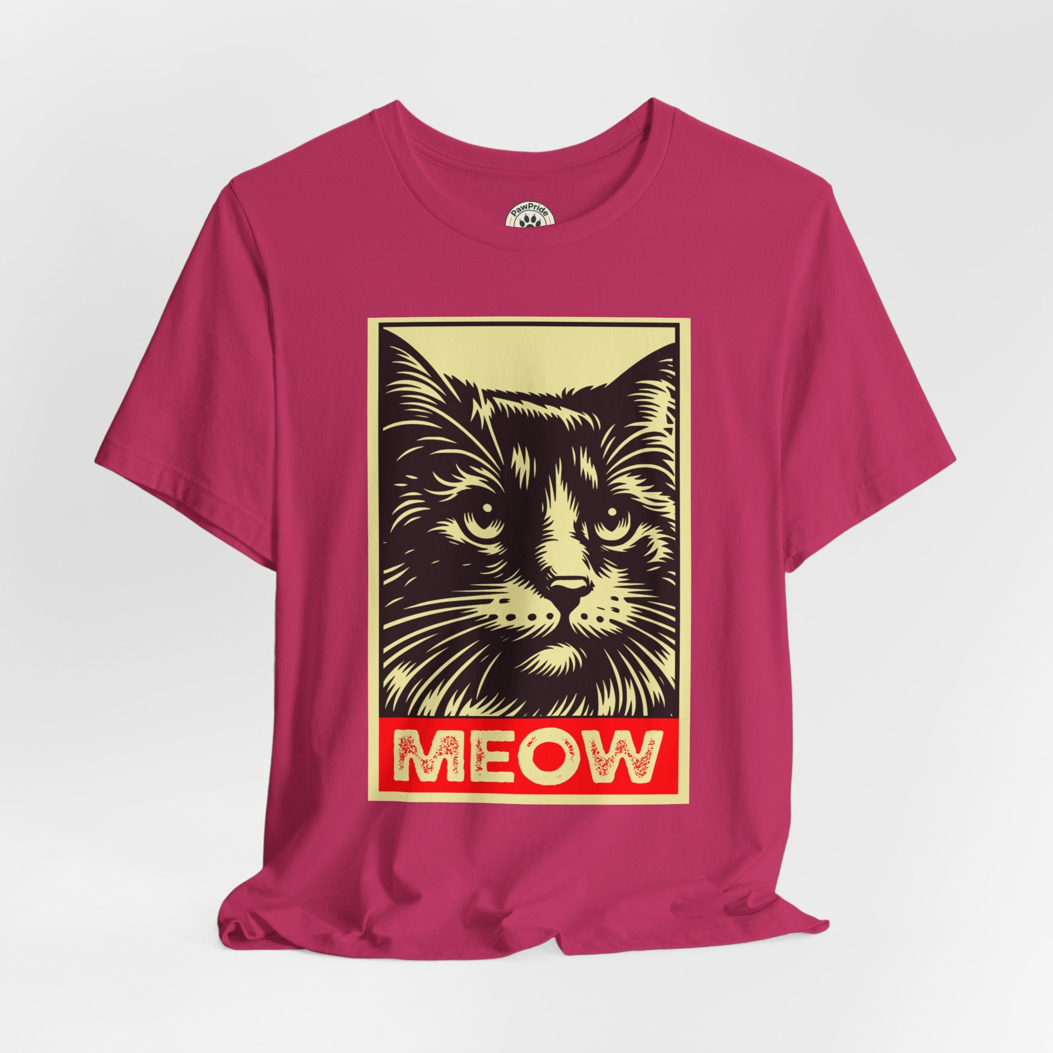 Meow Cat Portrait Tee — Graphic Cat Shirt