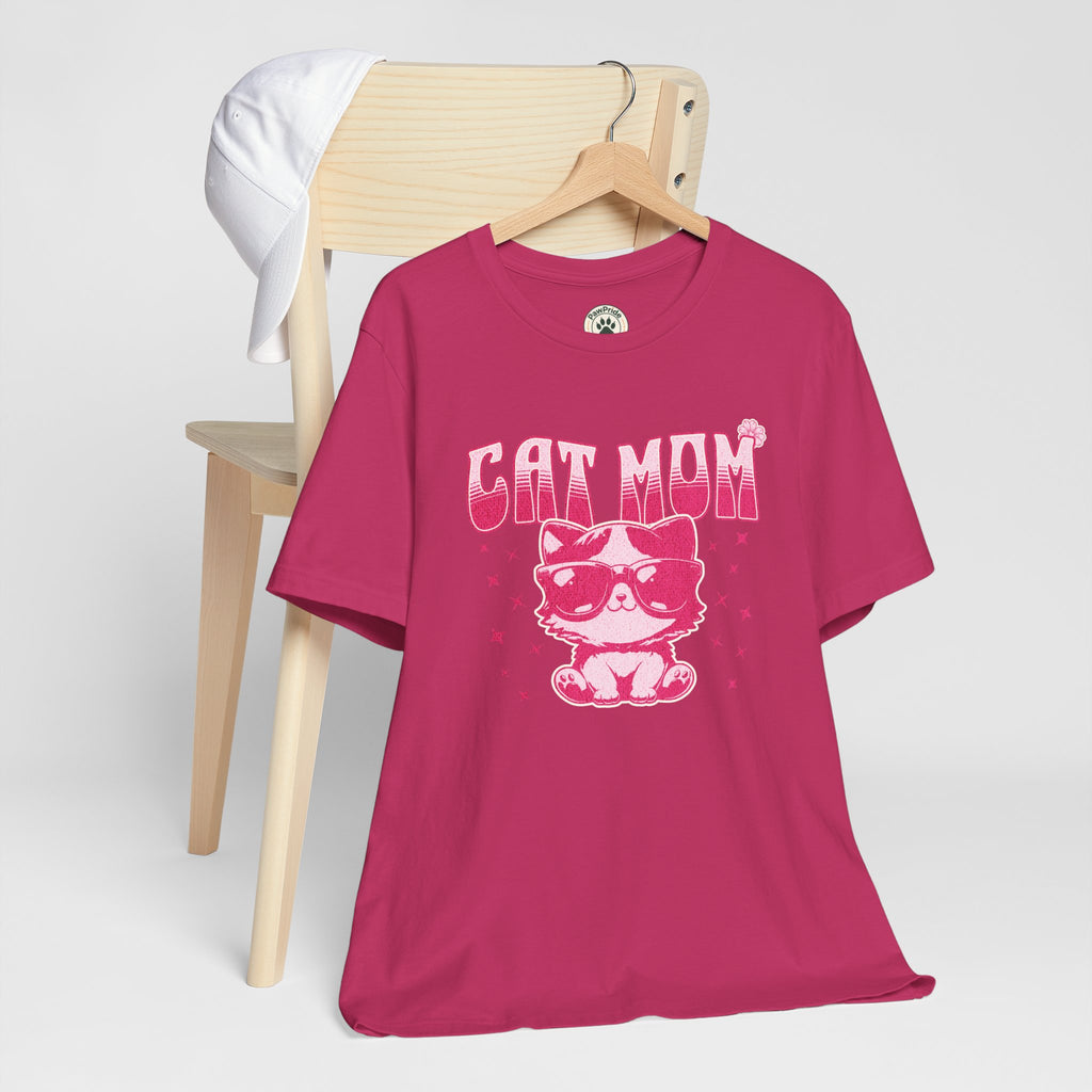 Cat Mom T-Shirt — Pink Cute Cat Graphic Tee