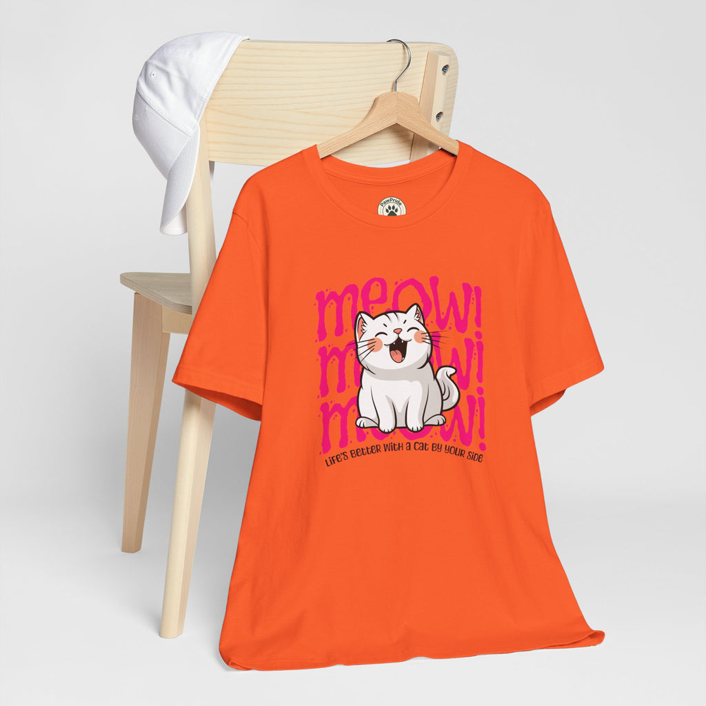 Meow Cat Graphic Tee — Cute Kawaii Cat "MEOW!" Shirt