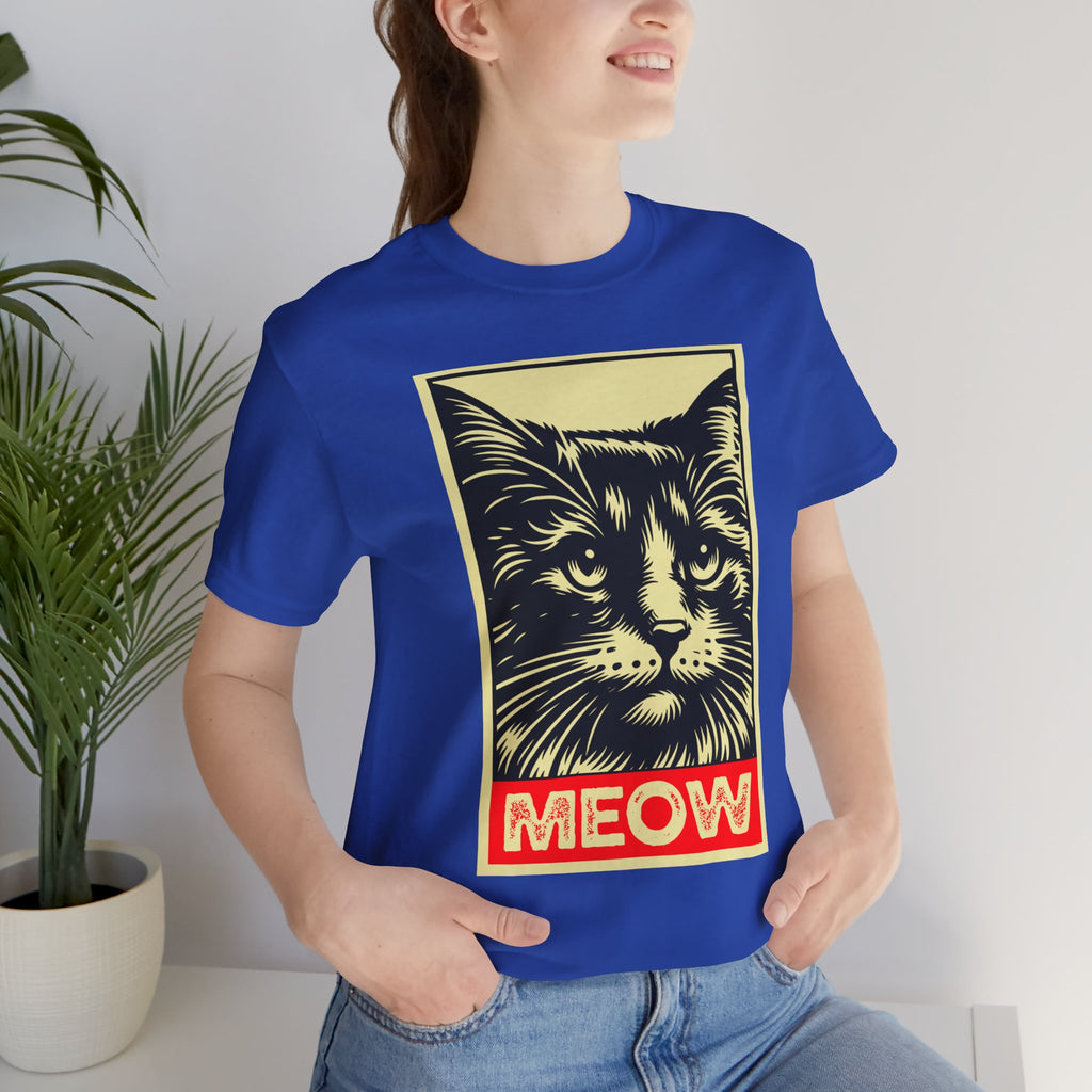 Meow Cat Portrait Tee — Graphic Cat Shirt