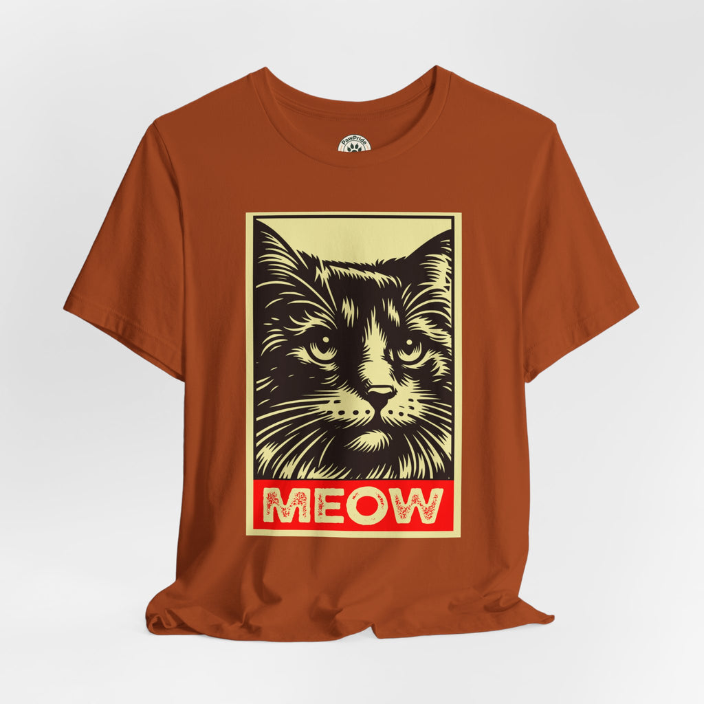 Meow Cat Portrait Tee — Graphic Cat Shirt