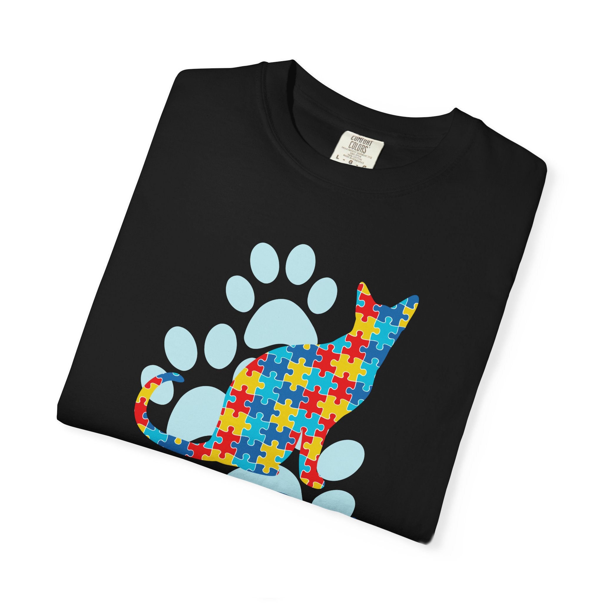 Autism Awareness Puzzle Cat T-Shirt — Support & Awareness Tee