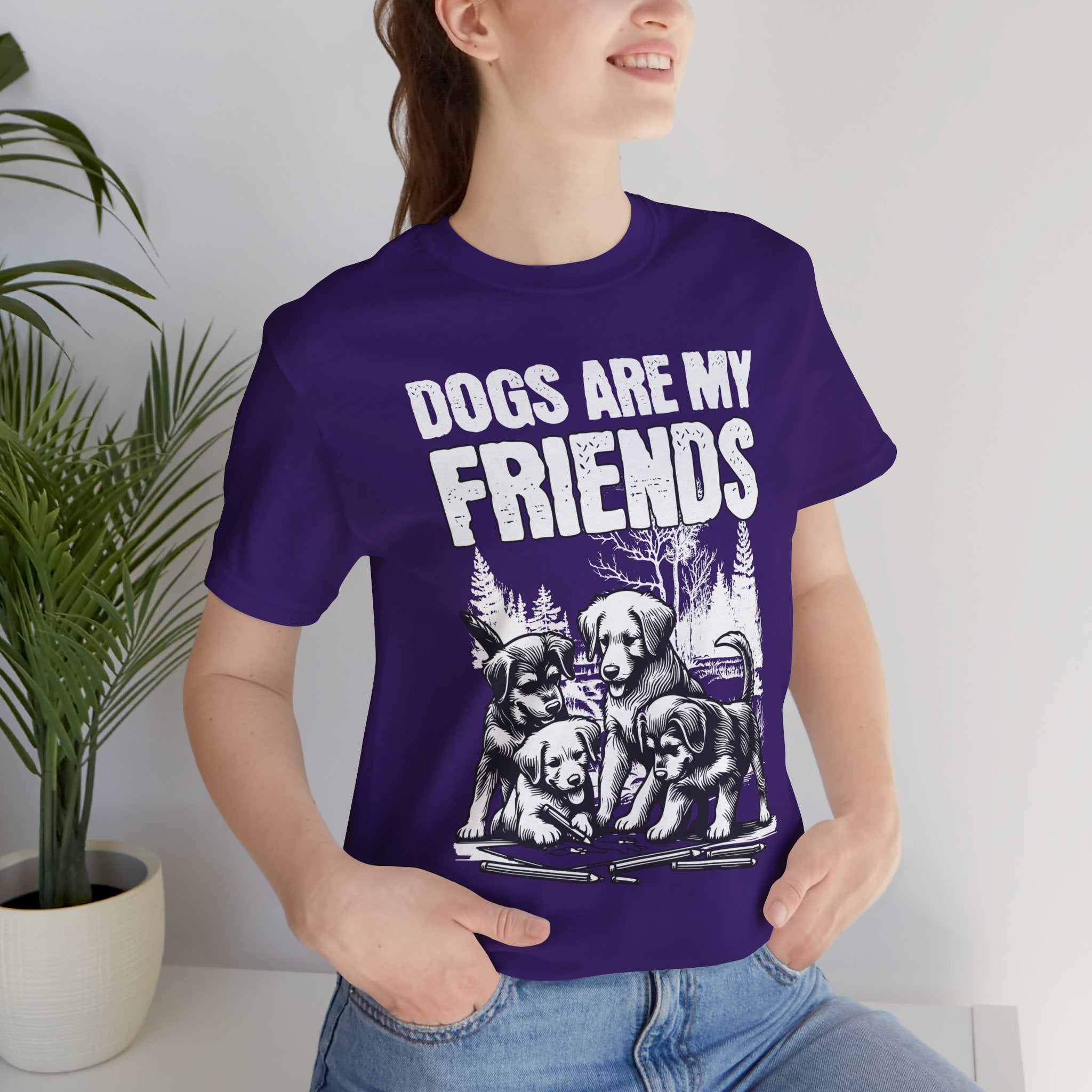 Dogs Are My Friends T-Shirt — Cute Puppy Graphic Tee for Dog Lovers