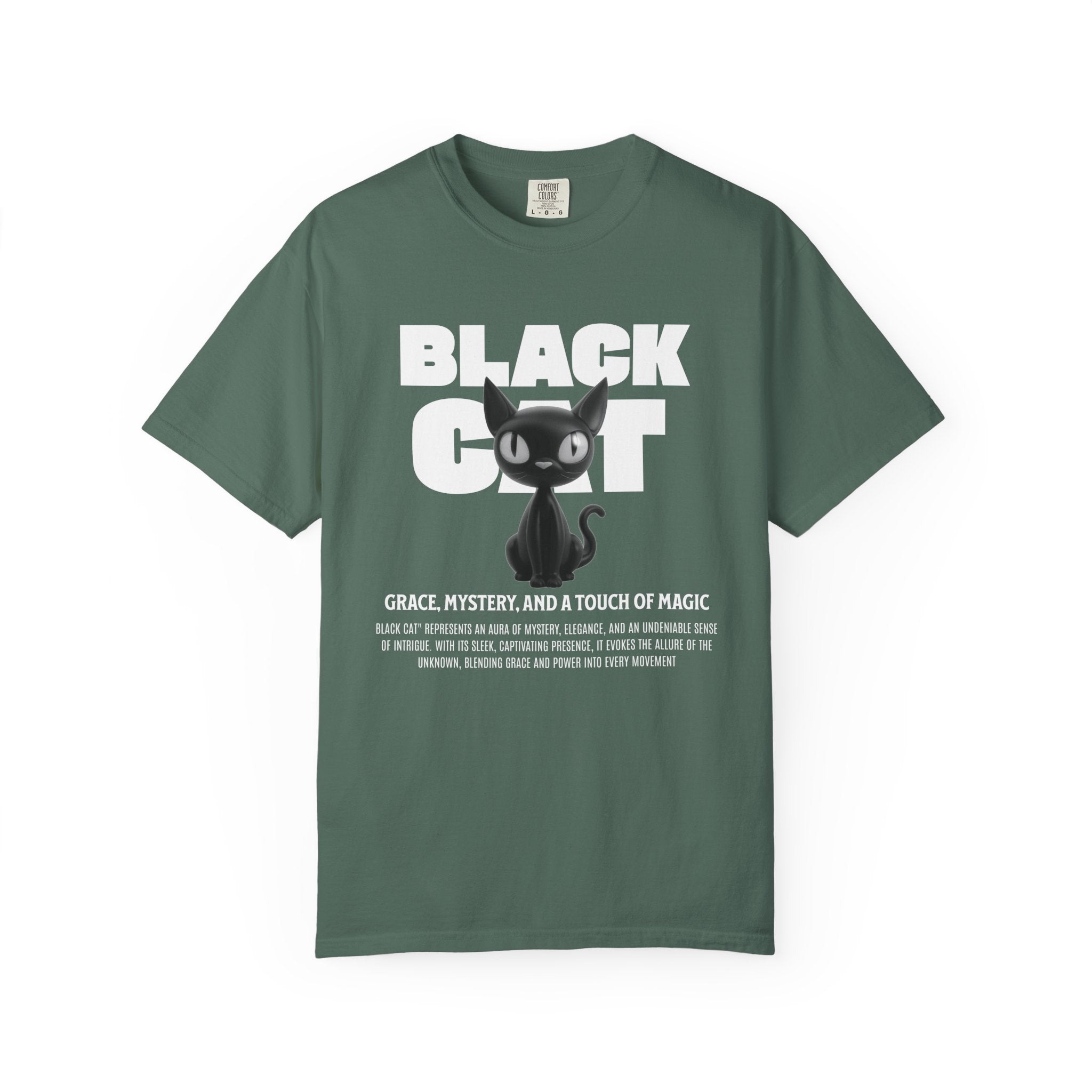 Black Cat Graphic T-Shirt — Cute Spooky Halloween Tee