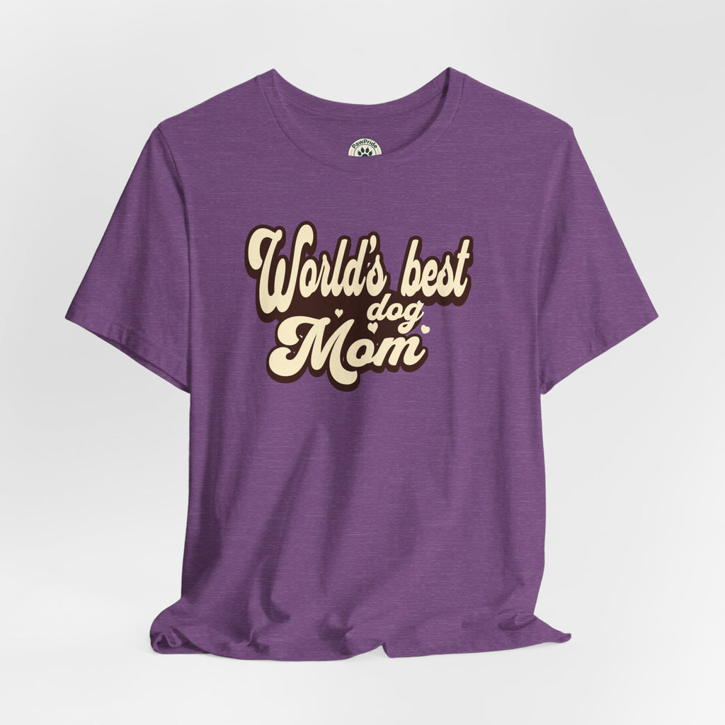 World's Best Dog Mom T-Shirt — Retro Script Pet Mom Tee