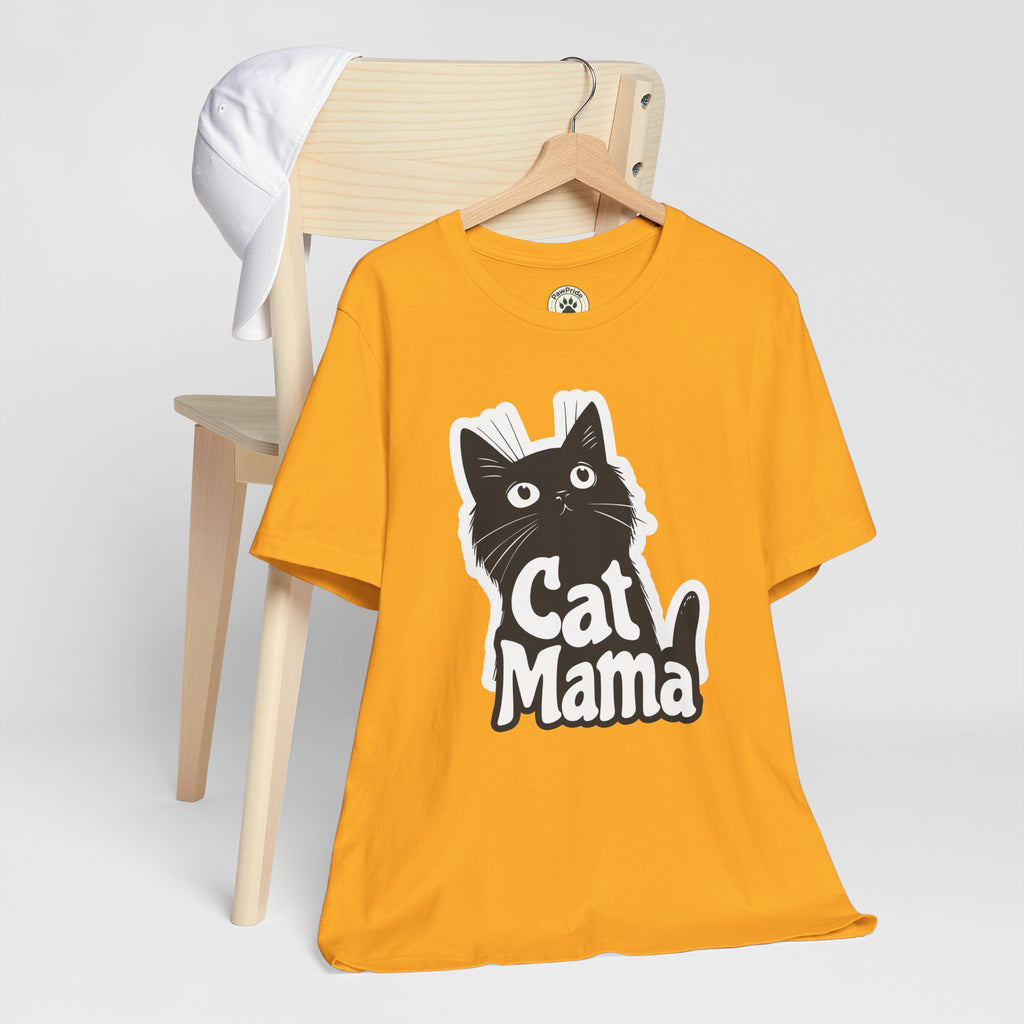 Cat Mama T-Shirt – Cute Black Cat Graphic Tee for Cat Lovers