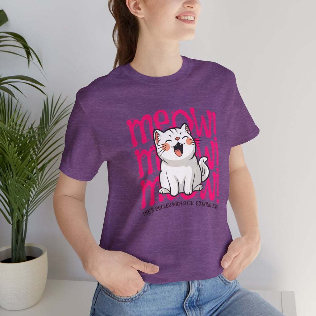 Meow Cat Graphic Tee — Cute Kawaii Cat "MEOW!" Shirt
