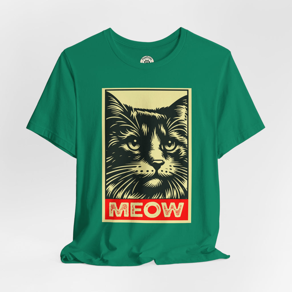 Meow Cat Portrait Tee — Graphic Cat Shirt