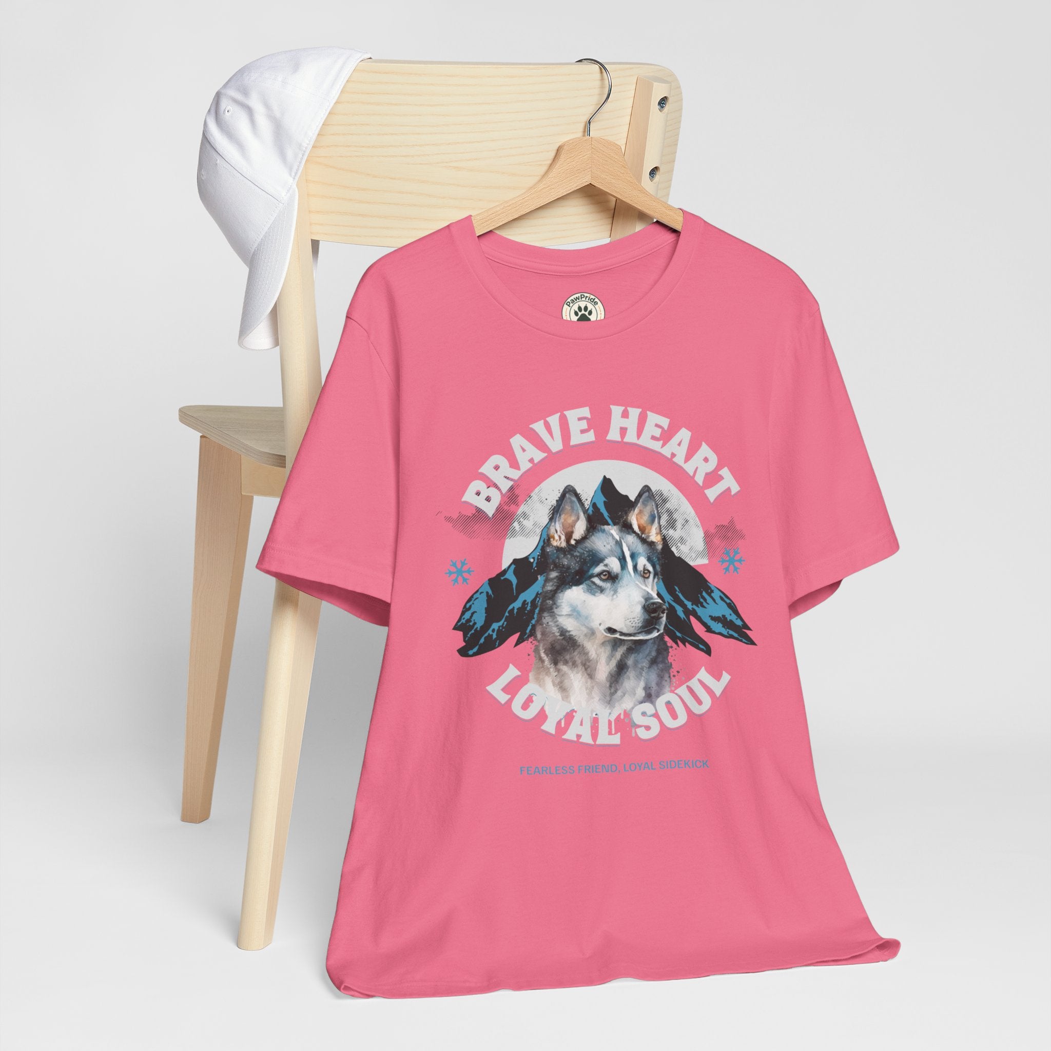 Husky T-Shirt "Brave Heart Loyal Soul" – Wildlife Mountain Graphic Tee